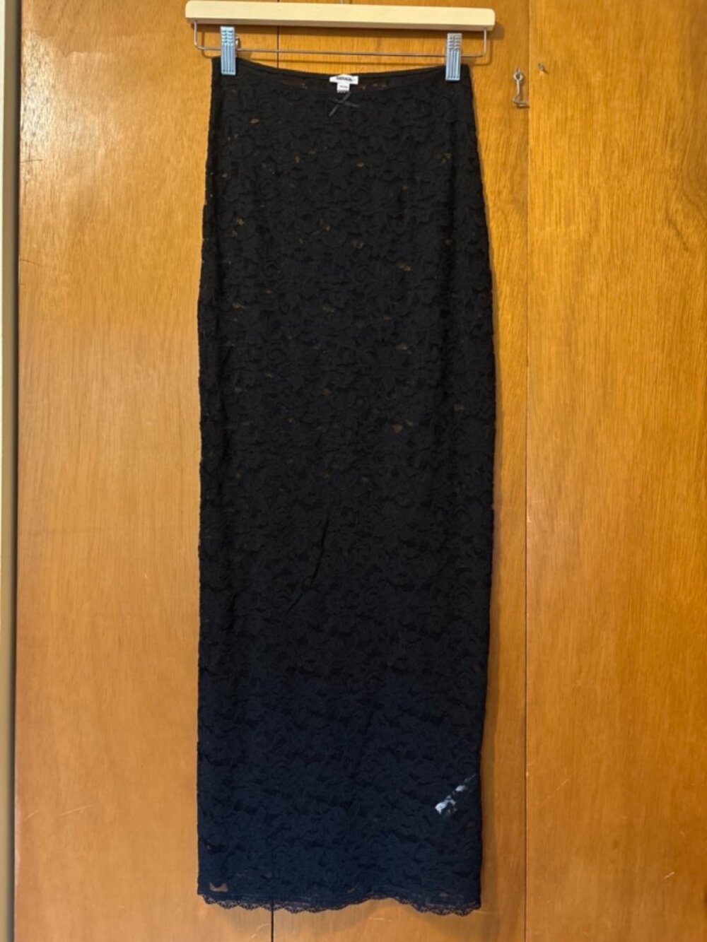 NWOT GARAGE BLACK LACE MAXI SKIRT, SIZE: XS